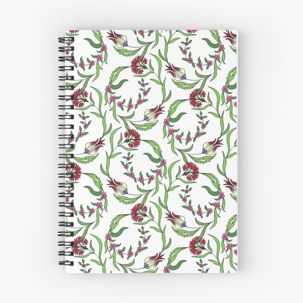 Aperçu de l'œuvre Le Chemin - Motif floral ottoman traditionnel avec tulipes et œillets créée et vendue par BFoStudio.