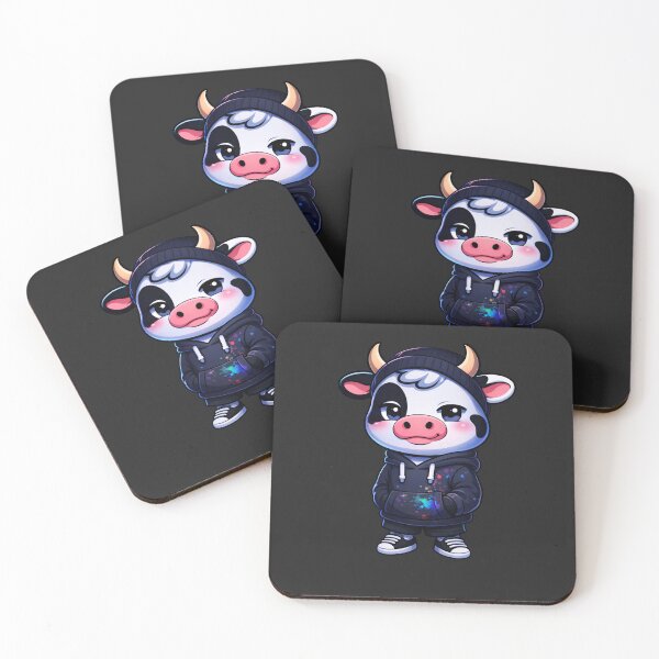 Item preview, Night City Cow – Cute Kawaii Cow Cartoon | Chill Aesthetic Design designed and sold by ColorSplash123.