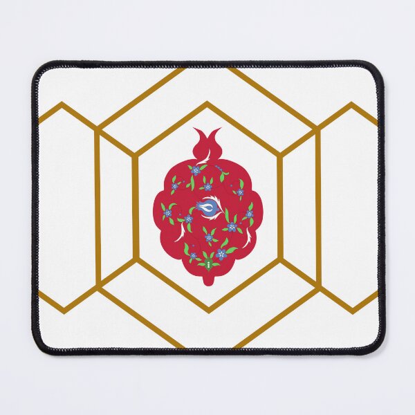 Item preview, Kudret - Traditonal Ottoman Pomegranate and Geometric Lattice Pattern designed and sold by BFoStudio.