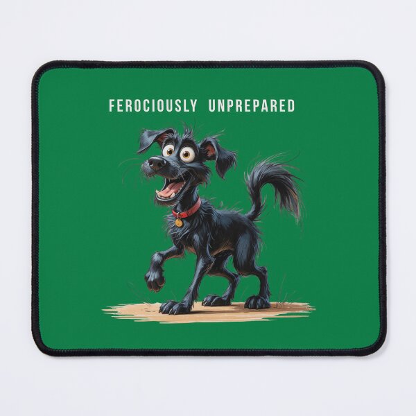 Item preview, Ferociously Unprepared – Cute Scruffy Dog Illustration designed and sold by PAPIRO SIGLO XXI.