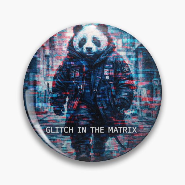 Item preview, Glitch in the Matrix Cyberpunk Panda – Futuristic Hacker Dystopian Art designed and sold by snaperos.