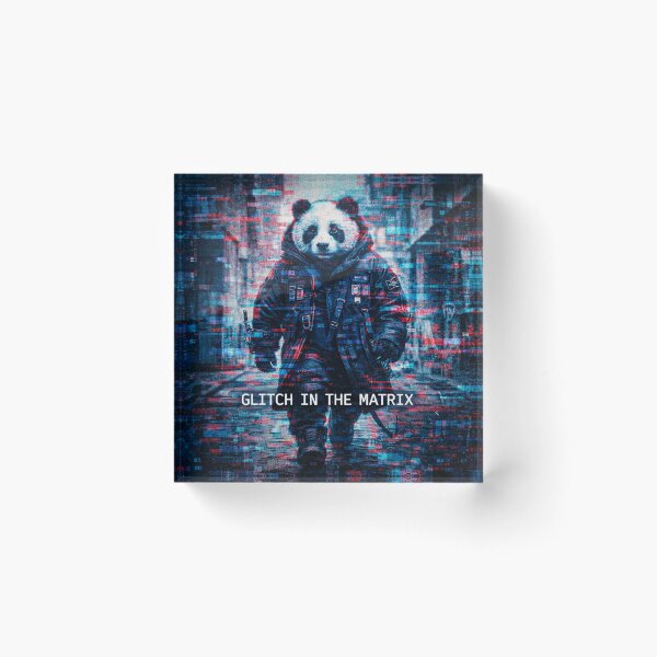 Item preview, Glitch in the Matrix Cyberpunk Panda – Futuristic Hacker Dystopian Art designed and sold by snaperos.