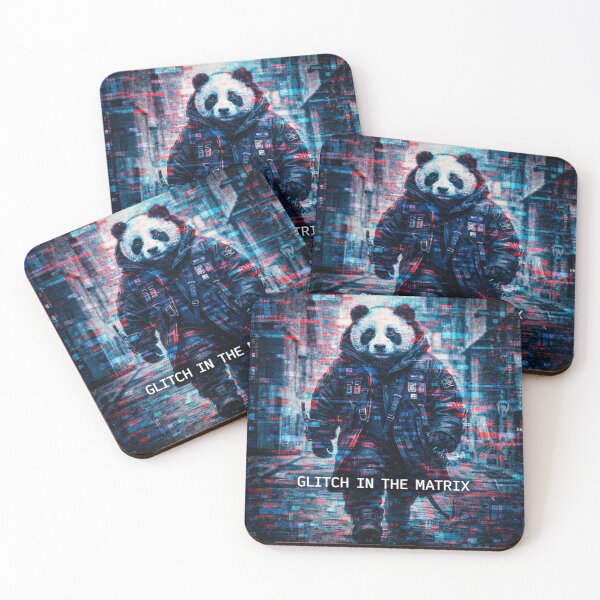 Item preview, Glitch in the Matrix Cyberpunk Panda – Futuristic Hacker Dystopian Art designed and sold by snaperos.
