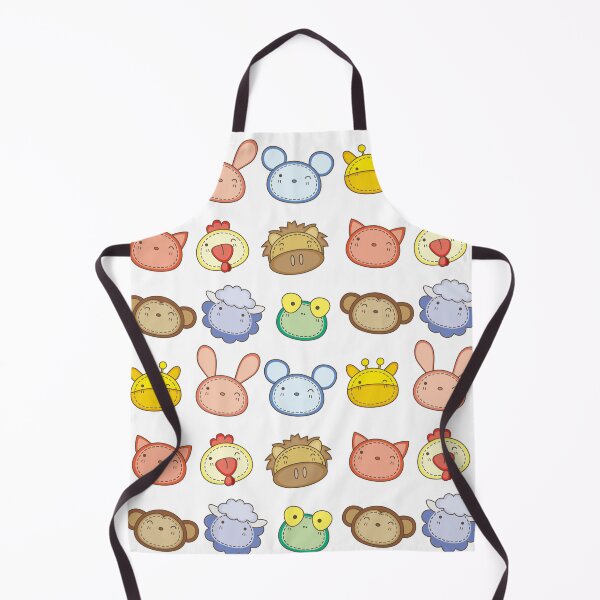 Item preview, Cute Plushie Animal Faces Sticker Pack - Kawaii Stitched Monkey Sheep Frog Giraffe Art Print designed and sold by DesignArtist.ia.