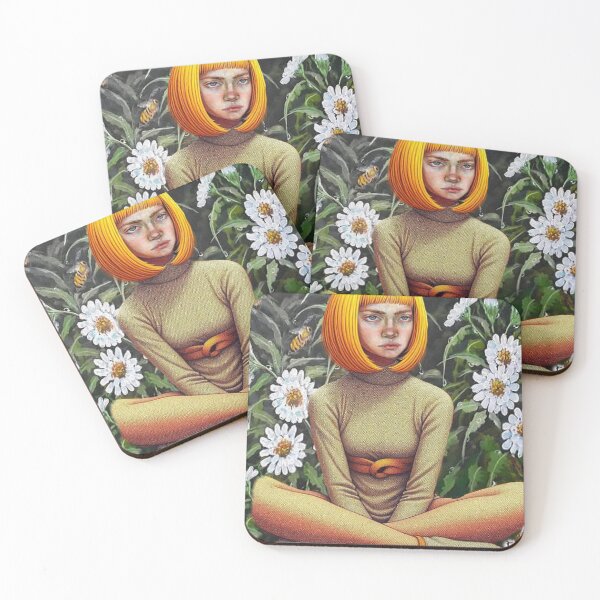 Item preview, A young girl surrounded by flowers and bees designed and sold by alexgeiart.