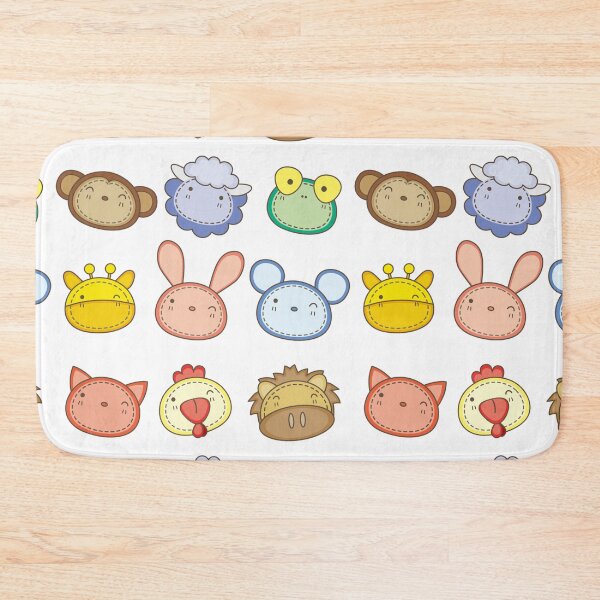 Item preview, Cute Plushie Animal Faces Sticker Pack - Kawaii Stitched Monkey Sheep Frog Giraffe Art Print designed and sold by DesignArtist.ia.