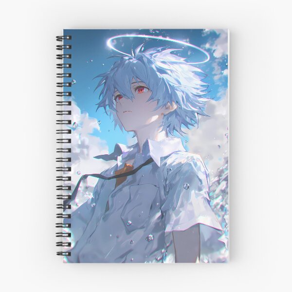 Item preview, Kaworu Nagisa Evangelion Halo Sky Dreamy Anime Boy Portrait designed and sold by mildaclairmo.