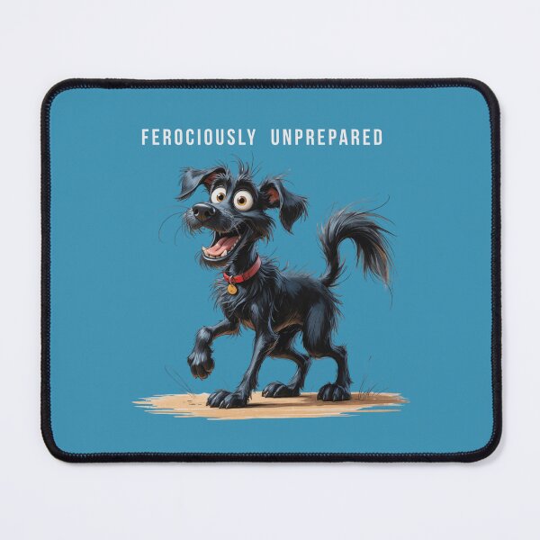 Item preview, Ferociously Unprepared – Funny Scruffy Dog Illustration designed and sold by PAPIRO SIGLO XXI.