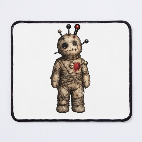 Item preview, Voodoo Doll – Cursed Ritual Artifact Horror Illustration designed and sold by The Dark Files.