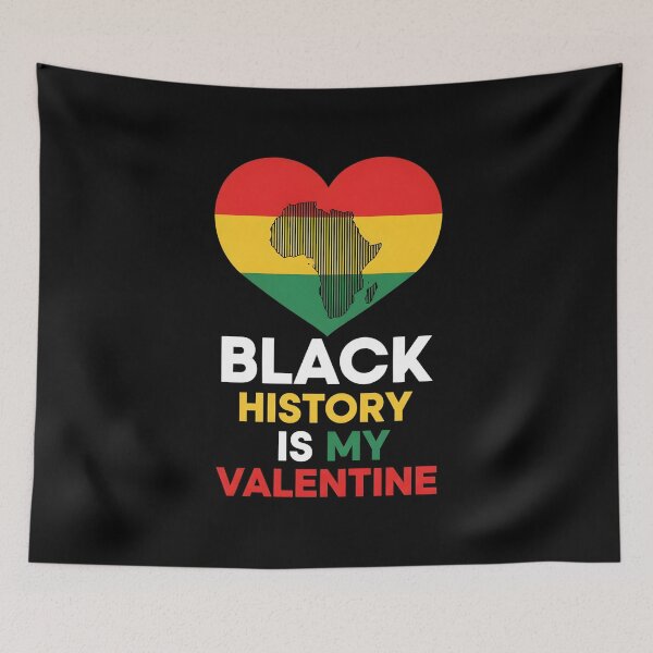 Item preview, Black History is My Valentine Day Heart Afro designed and sold by OlakunleOloroz.