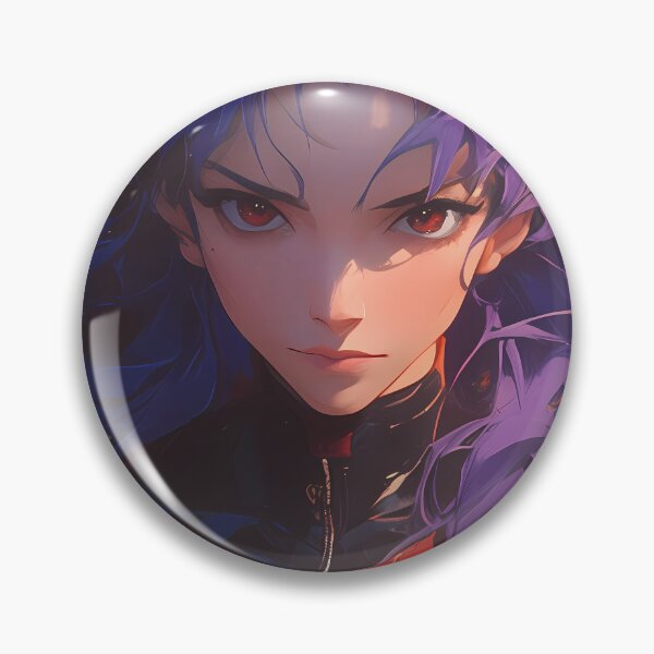 Item preview, Misato Katsuragi Evangelion Intense Purple Hair Sci Fi Portrait designed and sold by mildaclairmo.