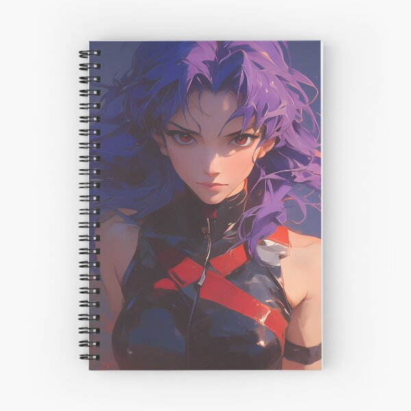 Item preview, Misato Katsuragi Evangelion Intense Purple Hair Sci Fi Portrait designed and sold by mildaclairmo.