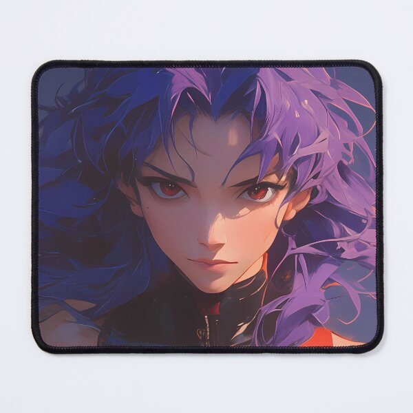 Item preview, Misato Katsuragi Evangelion Intense Purple Hair Sci Fi Portrait designed and sold by mildaclairmo.