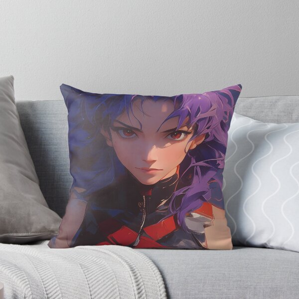 Item preview, Misato Katsuragi Evangelion Intense Purple Hair Sci Fi Portrait designed and sold by mildaclairmo.