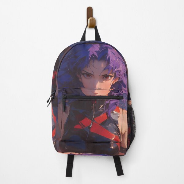 Item preview, Misato Katsuragi Evangelion Intense Purple Hair Sci Fi Portrait designed and sold by mildaclairmo.