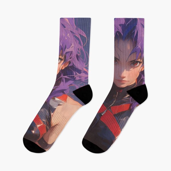 Item preview, Misato Katsuragi Evangelion Intense Purple Hair Sci Fi Portrait designed and sold by mildaclairmo.