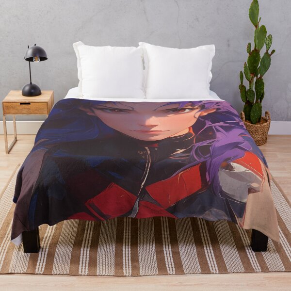 Item preview, Misato Katsuragi Evangelion Intense Purple Hair Sci Fi Portrait designed and sold by mildaclairmo.