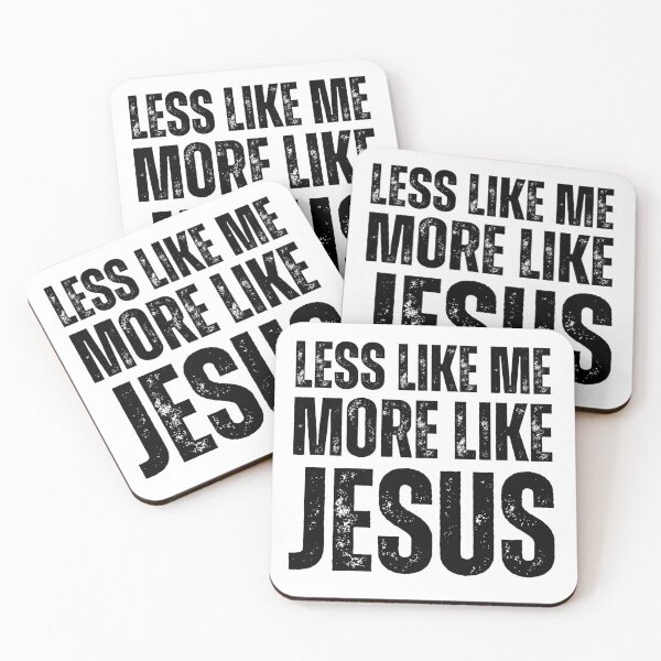Item preview, Less Like Me More Like Jesus – Christian Faith Quote Design for Believers Distressed Black Font designed and sold by GFamilyC.