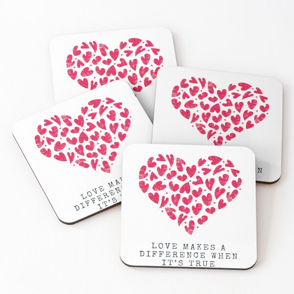 Item preview, Love makes a difference when it’s true, Valentine’s Day design designed and sold by TheProverbsMom.