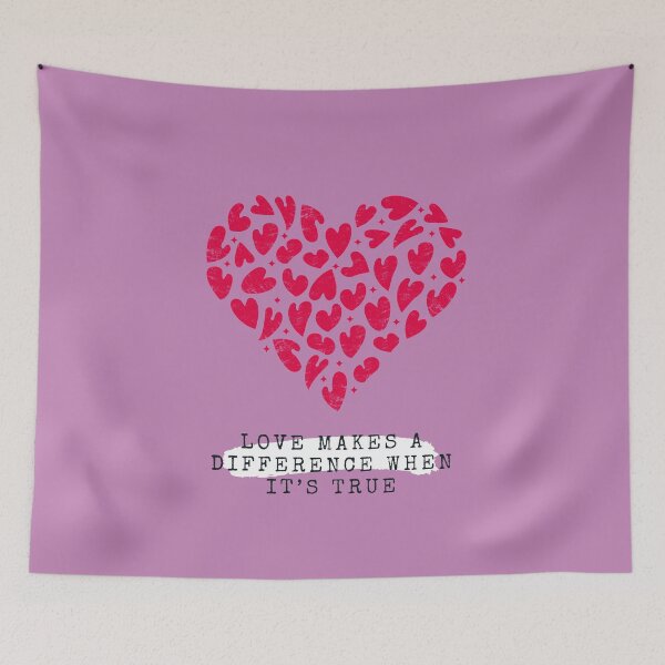 Item preview, Love makes a difference when it’s true, Valentine’s Day design designed and sold by TheProverbsMom.