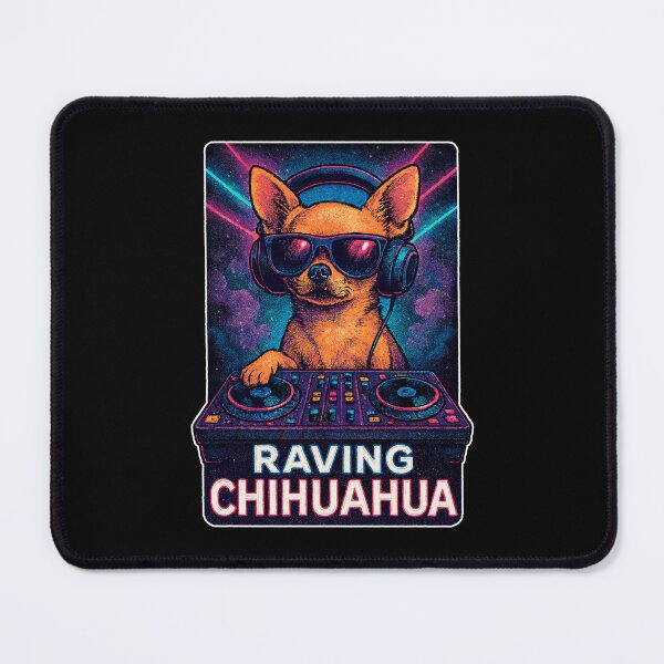 Item preview, Raving Chihuahua – DJ dog in the retro rave club designed and sold by Pineapple-Tree.