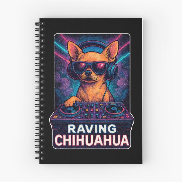 Item preview, Raving Chihuahua – DJ dog in the retro rave club designed and sold by Pineapple-Tree.