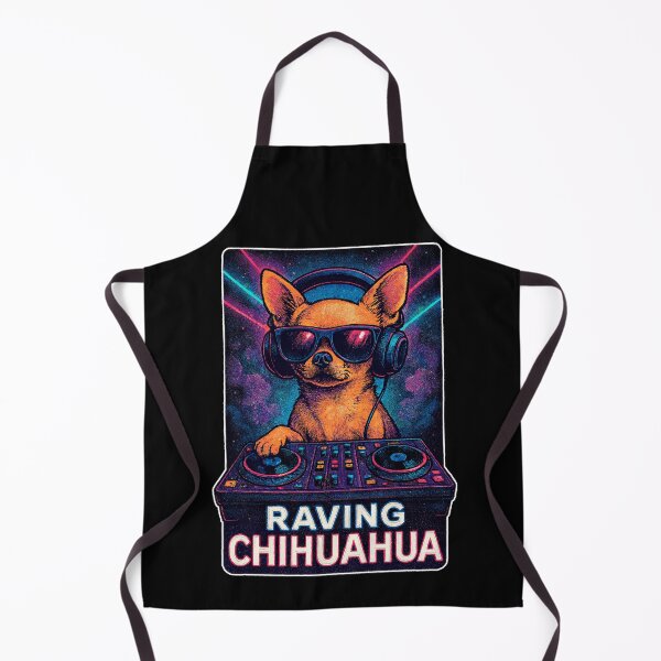 Item preview, Raving Chihuahua – DJ dog in the retro rave club designed and sold by Pineapple-Tree.