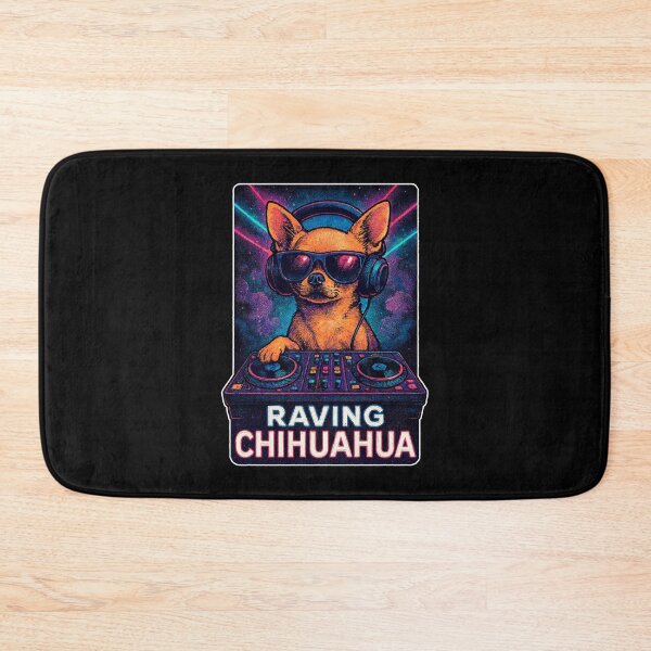 Item preview, Raving Chihuahua – DJ dog in the retro rave club designed and sold by Pineapple-Tree.