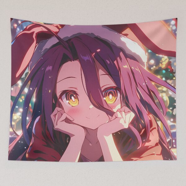 Item preview, Schwi Dola No Game No Life Christmas Cozy Bunny Hood Anime Girl designed and sold by mildaclairmo.