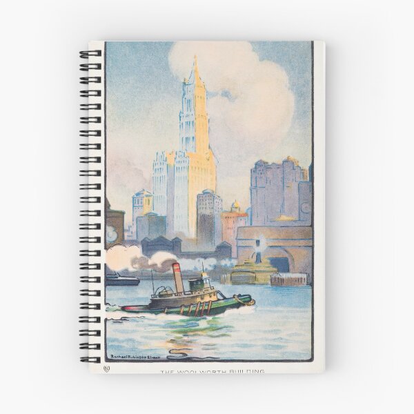 Item preview, Vintage travel posters - The Woolworth Building from the Ferry (1914)  designed and sold by maisielabmouse.
