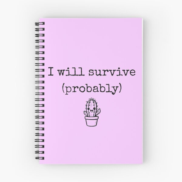 Item preview, I Will Survive Probably - Funny Minimalist Cactus Plant Lover Pun designed and sold by ArtByMarcy.