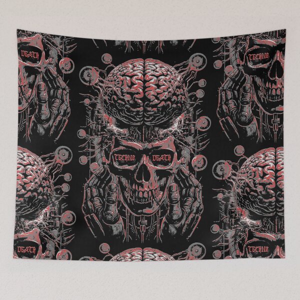 Item preview, Neural Nightmare: Sci-Fi Tech Skull Design designed and sold by BVNKGRAPH WORKS.