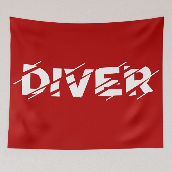Item preview, Minimal Dive Slash Marks Typography designed and sold by cotros.