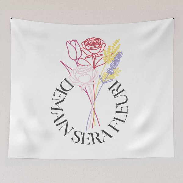 Item preview, Tomorrow Will Be in Bloom - Black Poetic Floral Illustration designed and sold by petiteToulon.