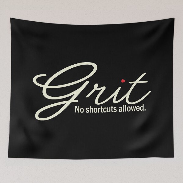 Item preview, Grit No Shortcuts Allowed – Discipline & Resilience Quote designed and sold by Verse & Vibes.