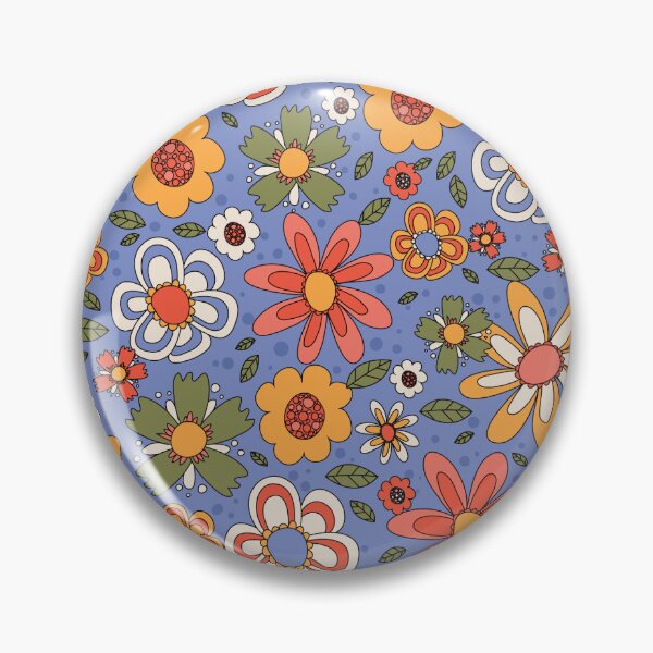 Item preview, Retro Garden Flowers Multi color designed and sold by medadesign.