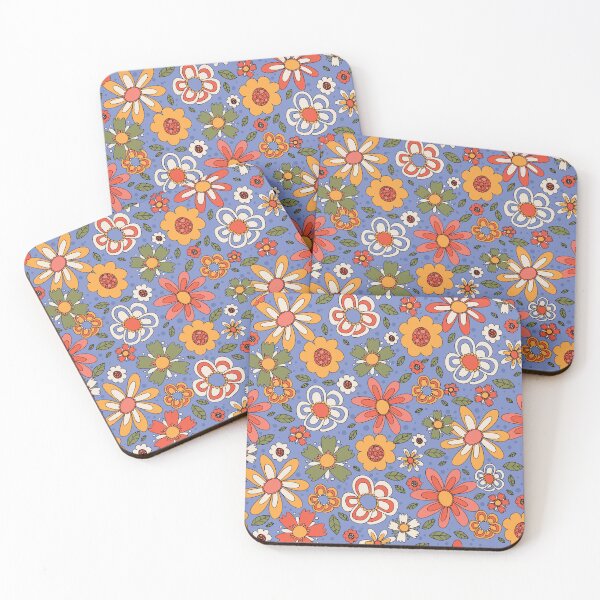 Item preview, Retro Garden Flowers Multi color designed and sold by medadesign.