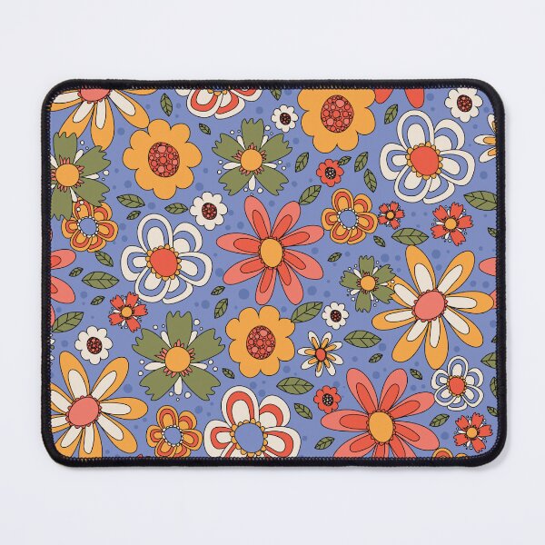 Item preview, Retro Garden Flowers Multi color designed and sold by medadesign.