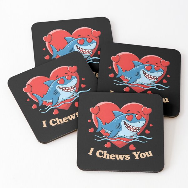 Item preview, Funny Shark Love Pun I Chews You Valentine Humor designed and sold by OlakunleOloroz.