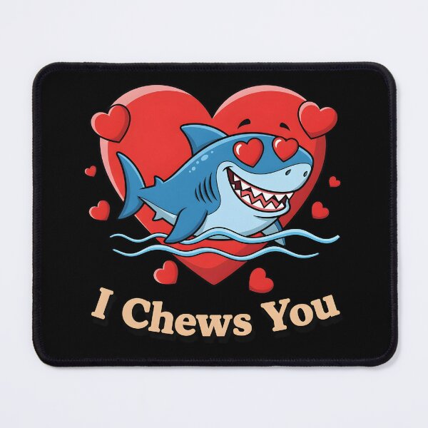 Item preview, Funny Shark Love Pun I Chews You Valentine Humor designed and sold by OlakunleOloroz.