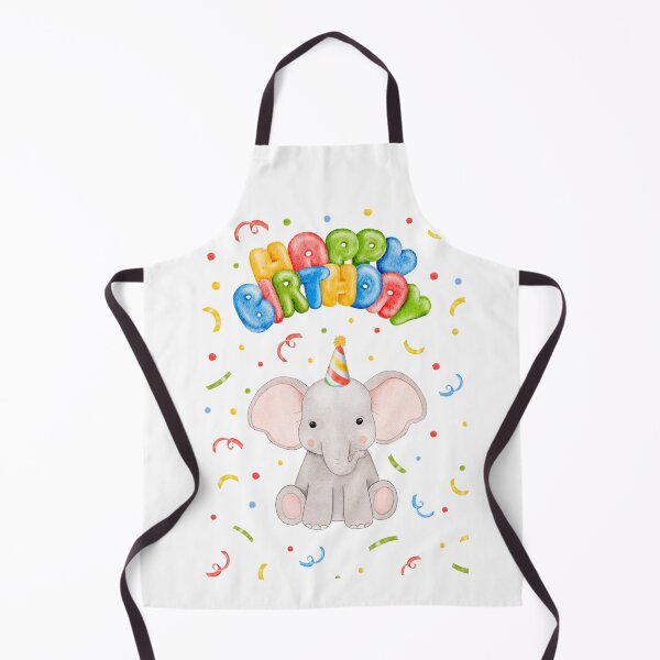 Item preview, Happy Birthday postcard with cute baby elephant with confetti, hand drawn illustration for baby's Birthday event greeting card designed and sold by eves_aquadreams.