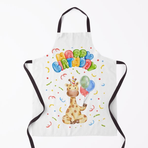 Item preview, Happy Birthday postcard with cute baby giraffe with confetti, hand drawn illustration for baby's Birthday event greeting card designed and sold by eves_aquadreams.