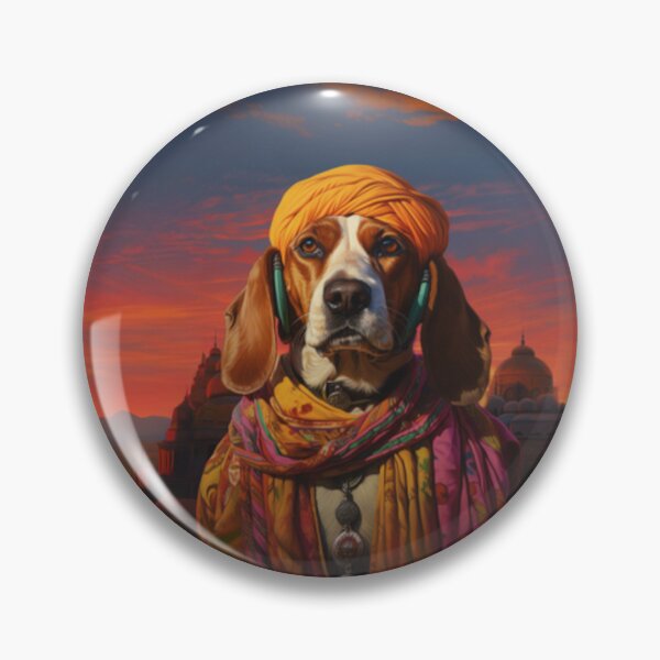 Item preview, Beagle Maharaja - Royal Bollywood Silk Art designed and sold by Tommy-Ellie.