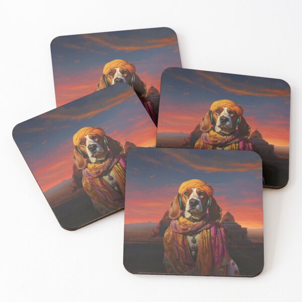 Item preview, Beagle Maharaja - Royal Bollywood Silk Art designed and sold by Tommy-Ellie.