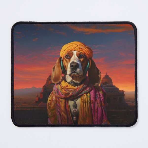 Item preview, Beagle Maharaja - Royal Bollywood Silk Art designed and sold by Tommy-Ellie.