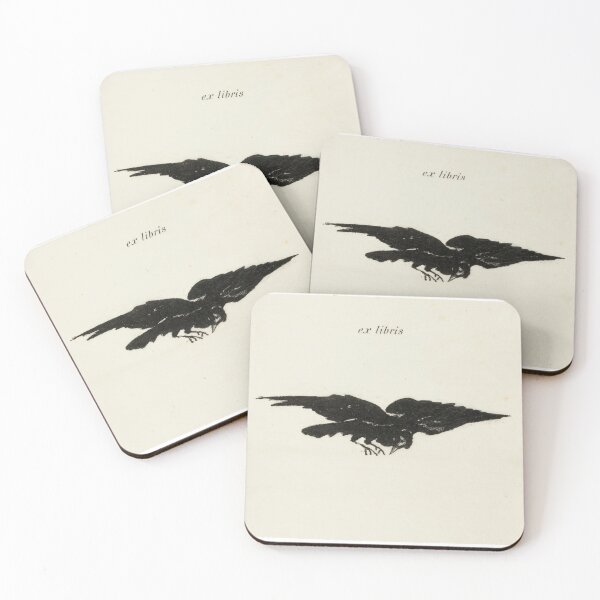 Item preview, Flying Raven: ex libris, from The Raven (Le Corbeau) by Édouard Manet designed and sold by maisielabmouse.