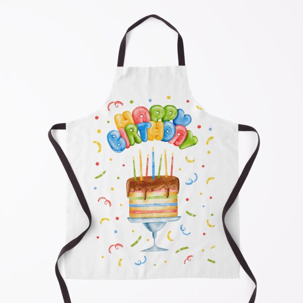 Item preview, Happy Birthday postcard with cake, confetti, hand drawn illustration for baby's Birthday event greeting card designed and sold by eves_aquadreams.