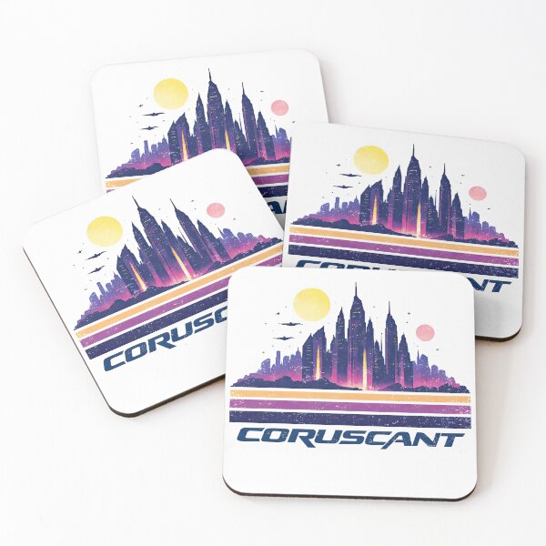 Item preview, Coruscant Galactic Capital Retro Skyline Art designed and sold by DariuszWilkosz.