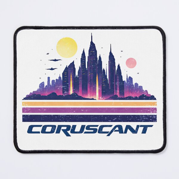 Item preview, Coruscant Galactic Capital Retro Skyline Art designed and sold by DariuszWilkosz.