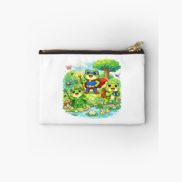 Item preview, The 3 adventurous superhero frogs in action designed and sold by FroggyOnly.
